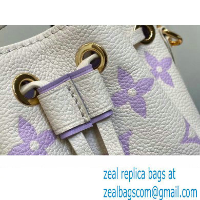 Louis Vuitton Monogram Empreinte leather Nano Noe Bag M82933 creamy/Purple 2024 - Click Image to Close