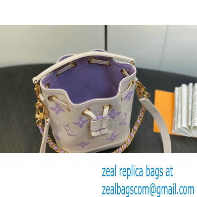 Louis Vuitton Monogram Empreinte leather Nano Noe Bag M82933 creamy/Purple 2024 - Click Image to Close