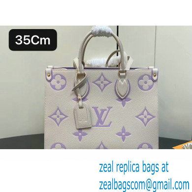 Louis Vuitton Monogram Empreinte leather OnTheGo MM Bag M23937 creamy/Purple 2024