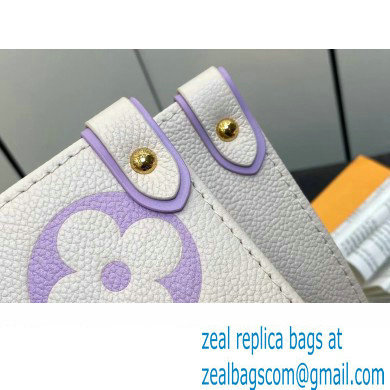 Louis Vuitton Monogram Empreinte leather OnTheGo MM Bag M23937 creamy/Purple 2024 - Click Image to Close