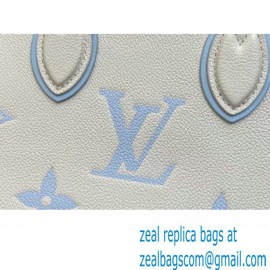 Louis Vuitton Monogram Empreinte leather OnTheGo PM Bag M45653 creamy/Blue 2024