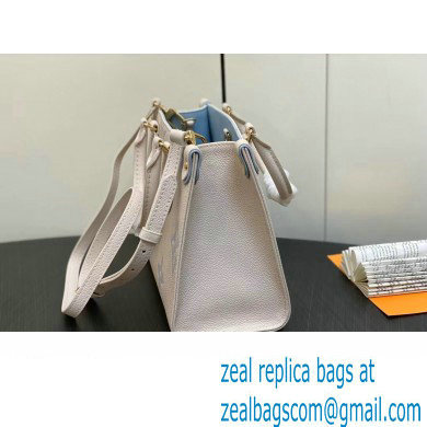 Louis Vuitton Monogram Empreinte leather OnTheGo PM Bag M45653 creamy/Blue 2024 - Click Image to Close