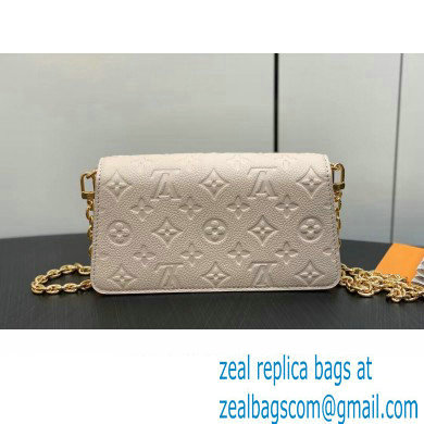 Louis Vuitton Monogram Empreinte leather Wallet On Chain Metis Bag M82836 Cream 2023 - Click Image to Close