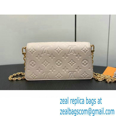 Louis Vuitton Monogram Empreinte leather Wallet On Chain Metis Bag M82836 Cream 2023