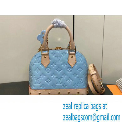 Louis Vuitton Monogram Vernis Alma BB Bag New LV Remix M24062 Sky 2024