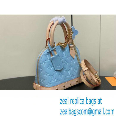 Louis Vuitton Monogram Vernis Alma BB Bag New LV Remix M24062 Sky 2024 - Click Image to Close