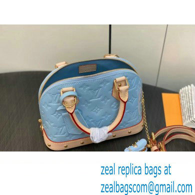 Louis Vuitton Monogram Vernis Alma BB Bag New LV Remix M24062 Sky 2024