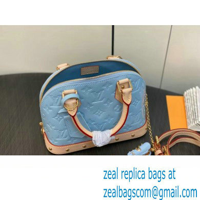 Louis Vuitton Monogram Vernis Alma BB Bag New LV Remix M24062 Sky 2024 - Click Image to Close