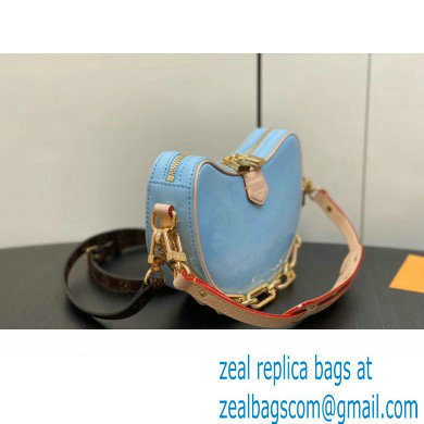 Louis Vuitton Monogram Vernis Croissant PM Bag New LV Remix M24021 Sky 2024 - Click Image to Close