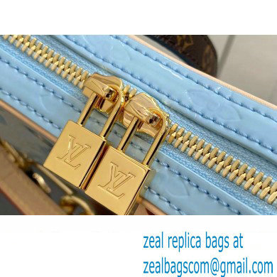 Louis Vuitton Monogram Vernis Croissant PM Bag New LV Remix M24021 Sky 2024 - Click Image to Close