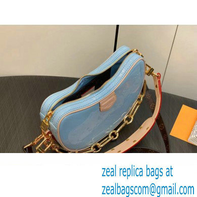 Louis Vuitton Monogram Vernis Croissant PM Bag New LV Remix M24021 Sky 2024 - Click Image to Close