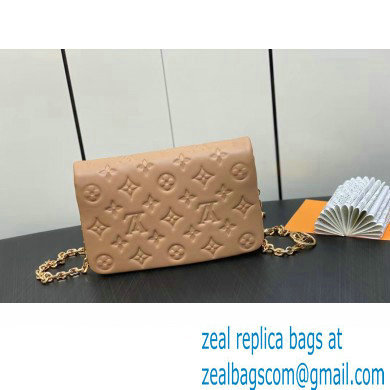 Louis Vuitton Monogram-embossed Lambskin Pochette Coussin Bag M82162 - Click Image to Close