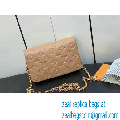 Louis Vuitton Monogram-embossed Lambskin Pochette Coussin Bag M82162 - Click Image to Close