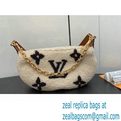 Louis Vuitton Shearling Over The Moon Bag M23321 LV Ski Cream/Brown 2024 - Click Image to Close