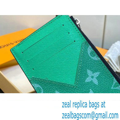 Louis Vuitton Taiga cowhide leather and Monogram canvas Coin Card Holder M83102 Green 2024 - Click Image to Close