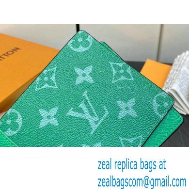Louis Vuitton Taiga cowhide leather and Monogram canvas Multiple Wallet M30993 Green 2024 - Click Image to Close
