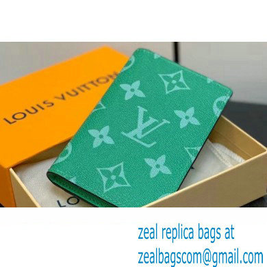 Louis Vuitton Taiga cowhide leather and Monogram canvas Pocket Organizer Wallet M83101 Green 2024