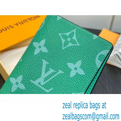 Louis Vuitton Taiga cowhide leather and Monogram canvas Pocket Organizer Wallet M83101 Green 2024