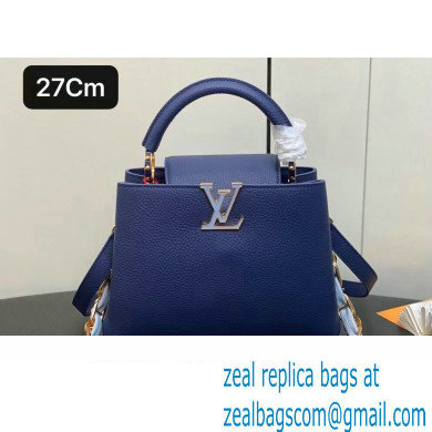 Louis Vuitton Taurillon leather Capucines BB Bag M23280 Blue 2024