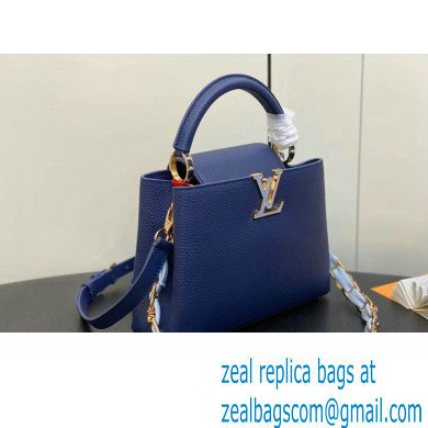 Louis Vuitton Taurillon leather Capucines BB Bag M23280 Blue 2024