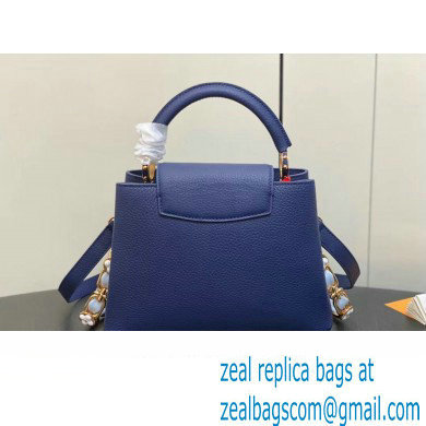 Louis Vuitton Taurillon leather Capucines BB Bag M23280 Blue 2024