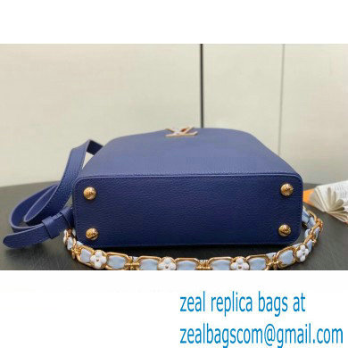 Louis Vuitton Taurillon leather Capucines BB Bag M23280 Blue 2024