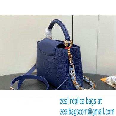 Louis Vuitton Taurillon leather Capucines BB Bag M23280 Blue 2024