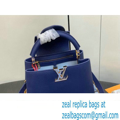 Louis Vuitton Taurillon leather Capucines BB Bag M23280 Blue 2024