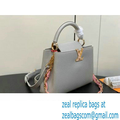 Louis Vuitton Taurillon leather Capucines BB Bag M23280 Gray 2024