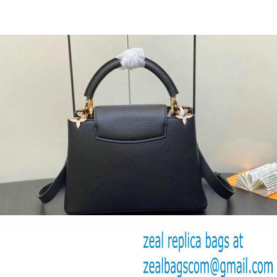 Louis Vuitton Taurillon leather Capucines BB Flower Crown Bag M23263 Black 2023