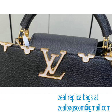 Louis Vuitton Taurillon leather Capucines BB Flower Crown Bag M23263 Black 2023