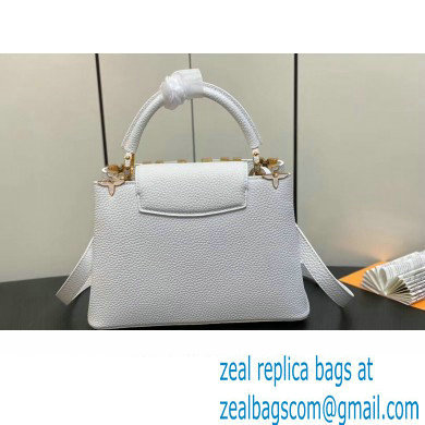 Louis Vuitton Taurillon leather Capucines BB Flower Crown Bag M23331 Creme Nacre 2023