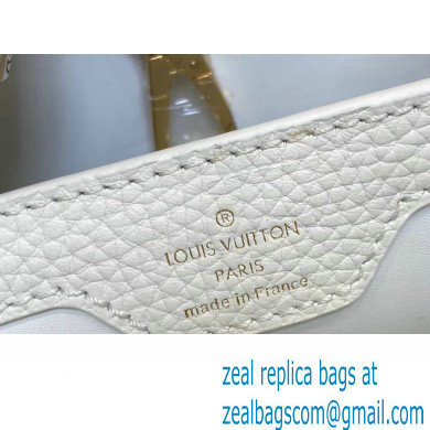 Louis Vuitton Taurillon leather Capucines BB Flower Crown Bag M23331 Creme Nacre 2023