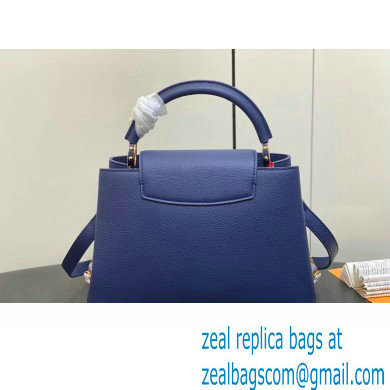 Louis Vuitton Taurillon leather Capucines MM Bag M23199 Blue 2024