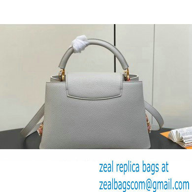 Louis Vuitton Taurillon leather Capucines MM Bag M23199 Gray 2024