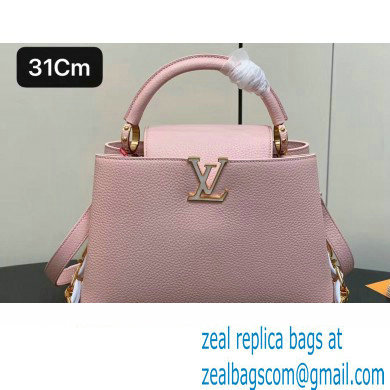 Louis Vuitton Taurillon leather Capucines MM Bag M23199 Pink 2024
