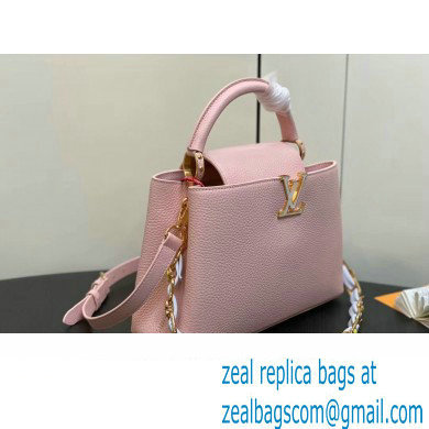 Louis Vuitton Taurillon leather Capucines MM Bag M23199 Pink 2024