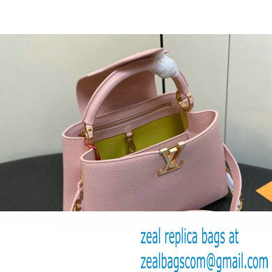 Louis Vuitton Taurillon leather Capucines MM Bag M23199 Pink 2024