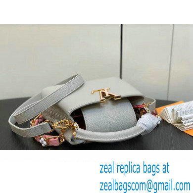 Louis Vuitton Taurillon leather Capucines Mini Bag M23363 Gray 2024