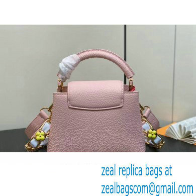 Louis Vuitton Taurillon leather Capucines Mini Bag M23363 Pink 2024