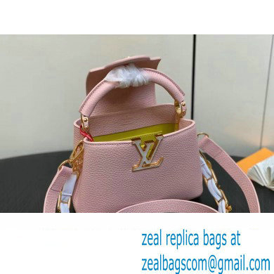 Louis Vuitton Taurillon leather Capucines Mini Bag M23363 Pink 2024