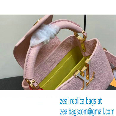 Louis Vuitton Taurillon leather Capucines Mini Bag M23363 Pink 2024