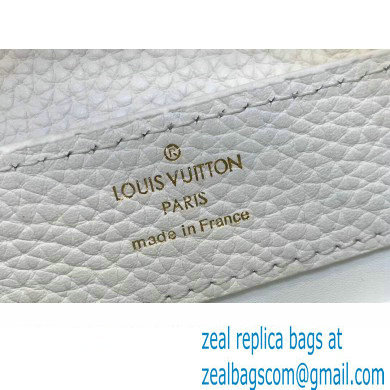 Louis Vuitton Taurillon leather Capucines Mini Flower Crown Bag M56669 Creme Nacre 2023