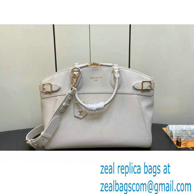 Louis Vuitton Taurillon leather Lock It MM Bag M23061 Creme Beige 2023