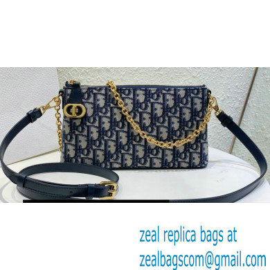 Miss Dior 30 Montaigne Midi Mini Bag in Blue Dior Oblique Jacquard