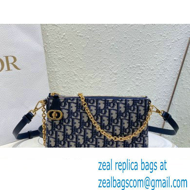 Miss Dior 30 Montaigne Midi Mini Bag in Blue Dior Oblique Jacquard