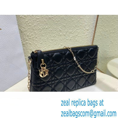 Miss Dior Midi Mini Bag in Cannage Lambskin Black - Click Image to Close