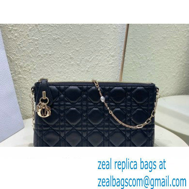 Miss Dior Midi Mini Bag in Cannage Lambskin Black