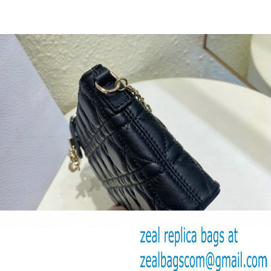Miss Dior Midi Mini Bag in Cannage Lambskin Black - Click Image to Close