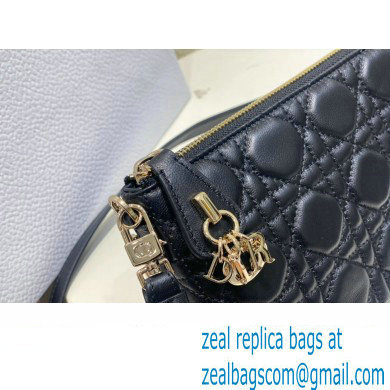 Miss Dior Midi Mini Bag in Cannage Lambskin Black